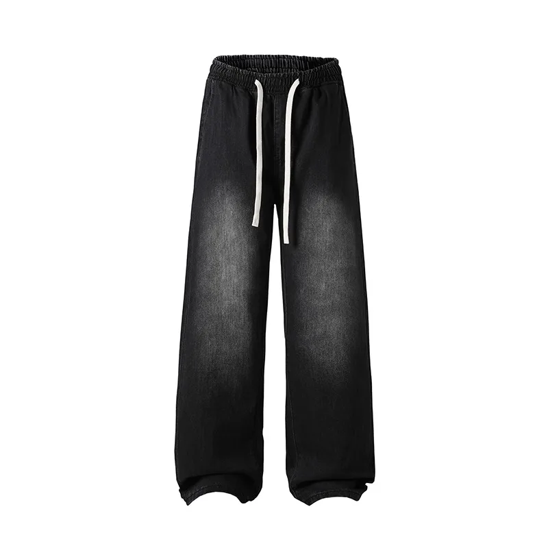 Mens New Autumn Vintage American Loose Straight Washed High Street Long Pants Fashion Trendy Trousers For Men Street Outfit