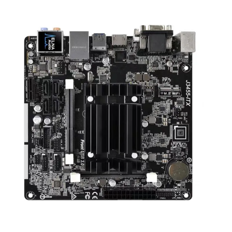 

J3455-ITX motherboard quad core J3455 DDR3 16GB PCI-E 2.0 M.2 USB3.1 4 × SATA III DVI HDM