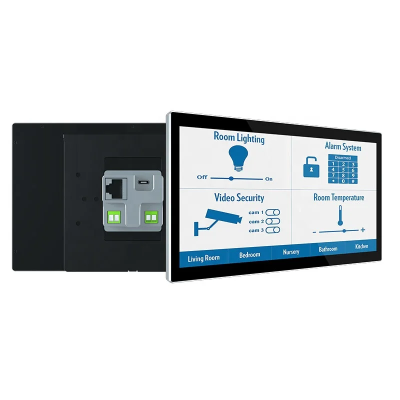 WiFi Ethernet Android Smart Touch Switch Panel 8 Inch IPS Display Garage Bar Flush Wall Mounted POE Power mo ni tor 4GB Memory