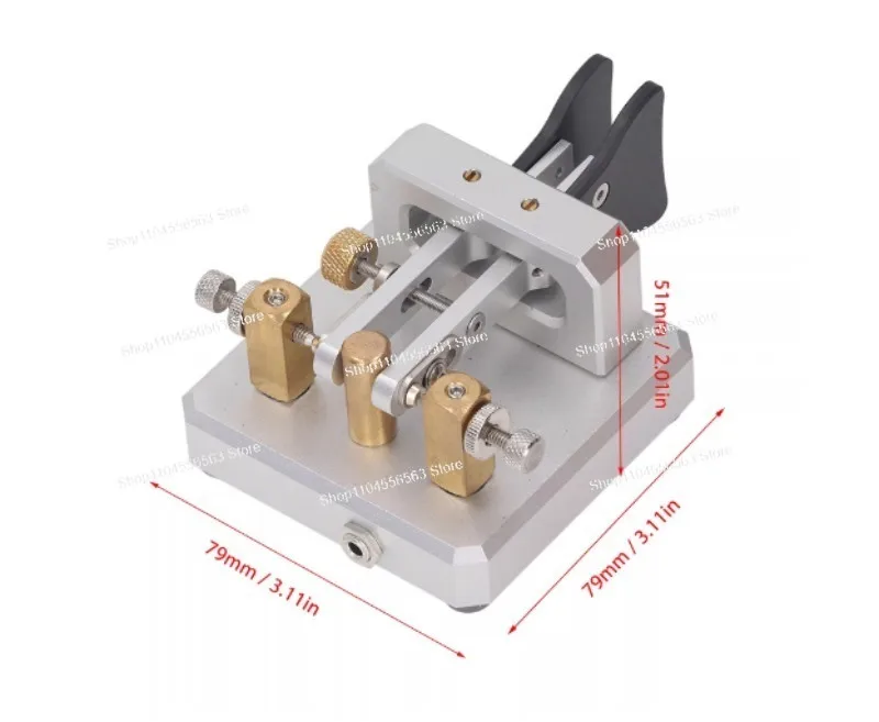 

Automatic Morse Dual Paddle Telegraph Key CW Iambic with 3.5mm Plug for Ham Radio Silver