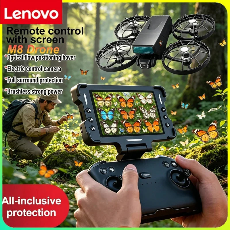 

Lenovo M8 Foldable RCWith Control Screen 8K Dual HD Camera WIFI Transmission Brushless Motor Smart Obstacle Avoidance Quadcopter