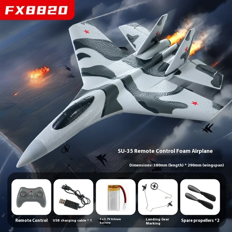 

New Fx8820 3-Channel Su35 Fighter 2.4g Fixed Wing Aircraft Model Foam Aircraft Model Toy Children'S Birthday Gift