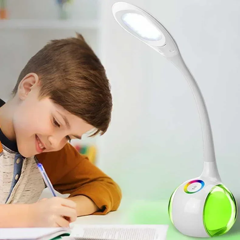 Plug In Bedroom Ambient Light Student Home Creative Personalized Desk Lamp Indoor Children'S Eye Protection Swan Neck Desk Lamp