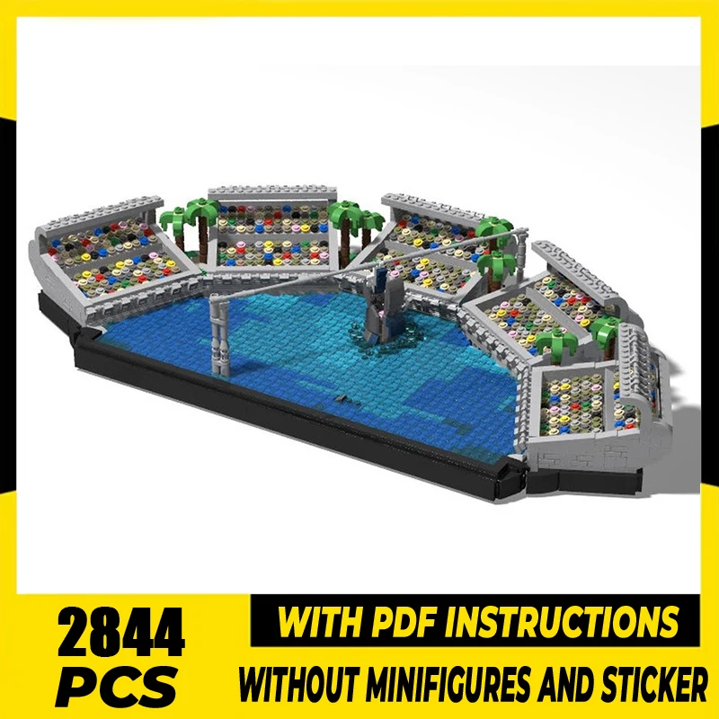 

Movie Model Moc Building Blocks Canglong Sports Stadium Foraging Model Bricks DIY Assembly Construction Toy Holiday Set Gifts