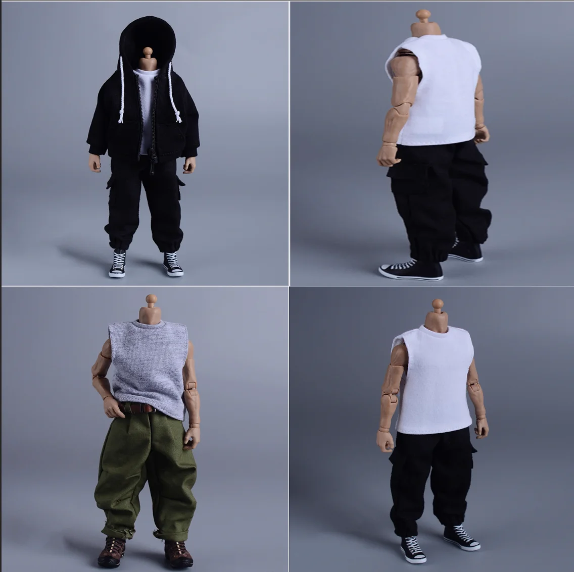 

1/12 Soldier Clothing Accessories Round Neck Sweatshirt Wide Shoulder Vest Model Toy Fit 6'' Action Figure Body In Stock