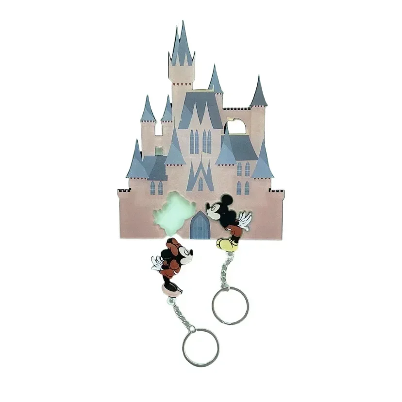 Porte-clé Disney TureMouse en acrylique, décoration de porte d'entrée de réfrigérateur, pendentif de dessin animé, prévention des pertes de clés, cintre