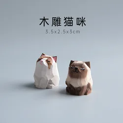 Miniatures Handcrafted Siamese Ragdoll Cat Ornaments British Shorthair Figurines Animal Decoration Key Ring Backpack Pendant