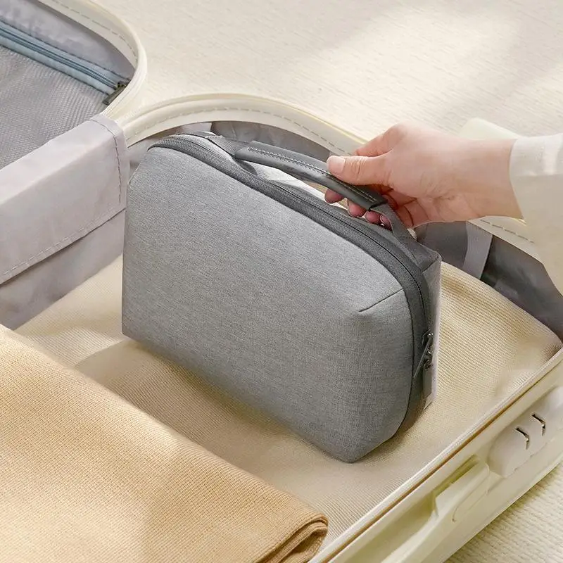 Wasserdichte Stoff-Aufbewahrungstasche für digitales Zubehör, Reise-Organizer-Etui für Kabel, USB-Ladegeräte und elektronische Ersatzteile – Detail 6
