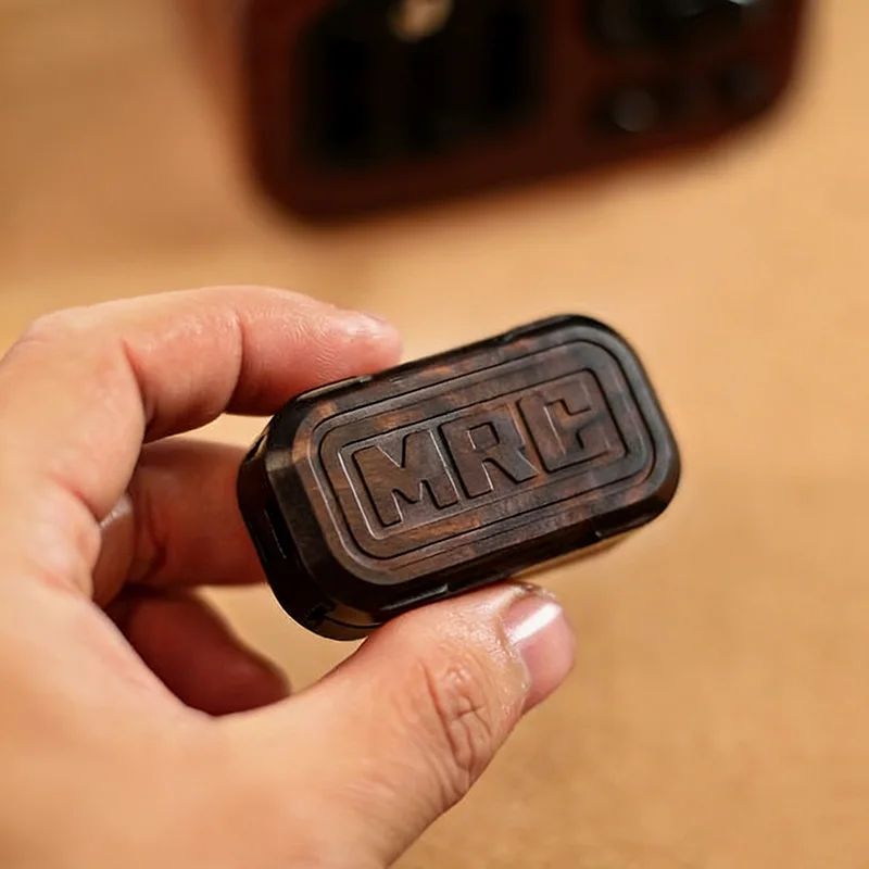 EDC Sandalwood Resonance Chamber Magnetic Push Slider Vibrating Texture Compound Decompression Toy Stress Relief Fidget Toy