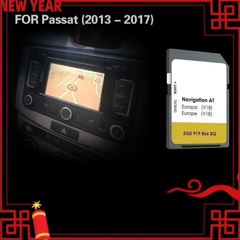 

AT V18 Use for VW Passat from 2013 to 2017 Automobile Sat NAV MIB1 16GB Map SD Card Cover Greece Sweden Turkey Austria