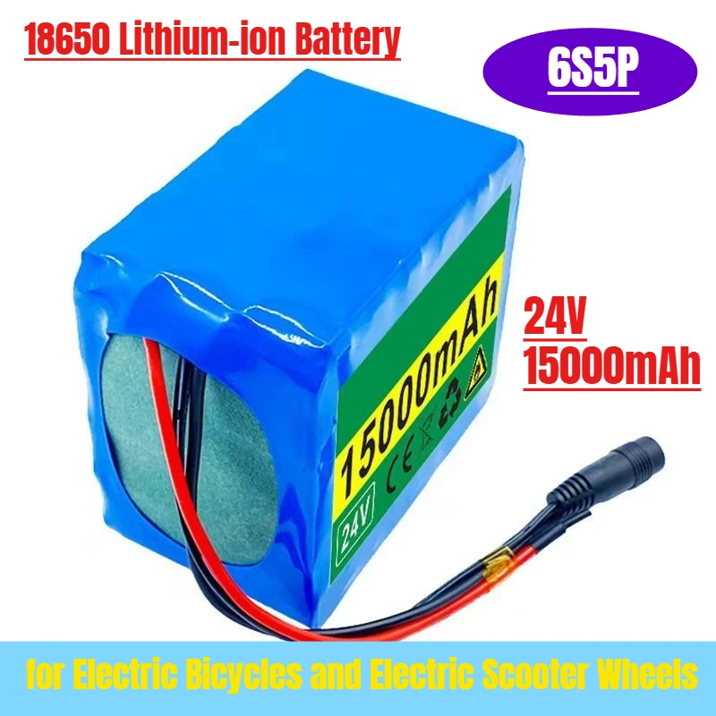 

24V 6S5P 15Ah 18650 Lithium-ion Battery Pack for Electric Bicycles and Electric Scooter Wheels