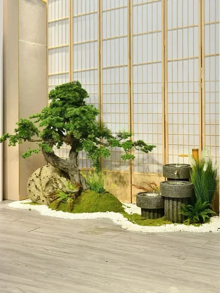 A48 Indoor simulation pine landscape landscaping living room flowing water ornament circulating water office