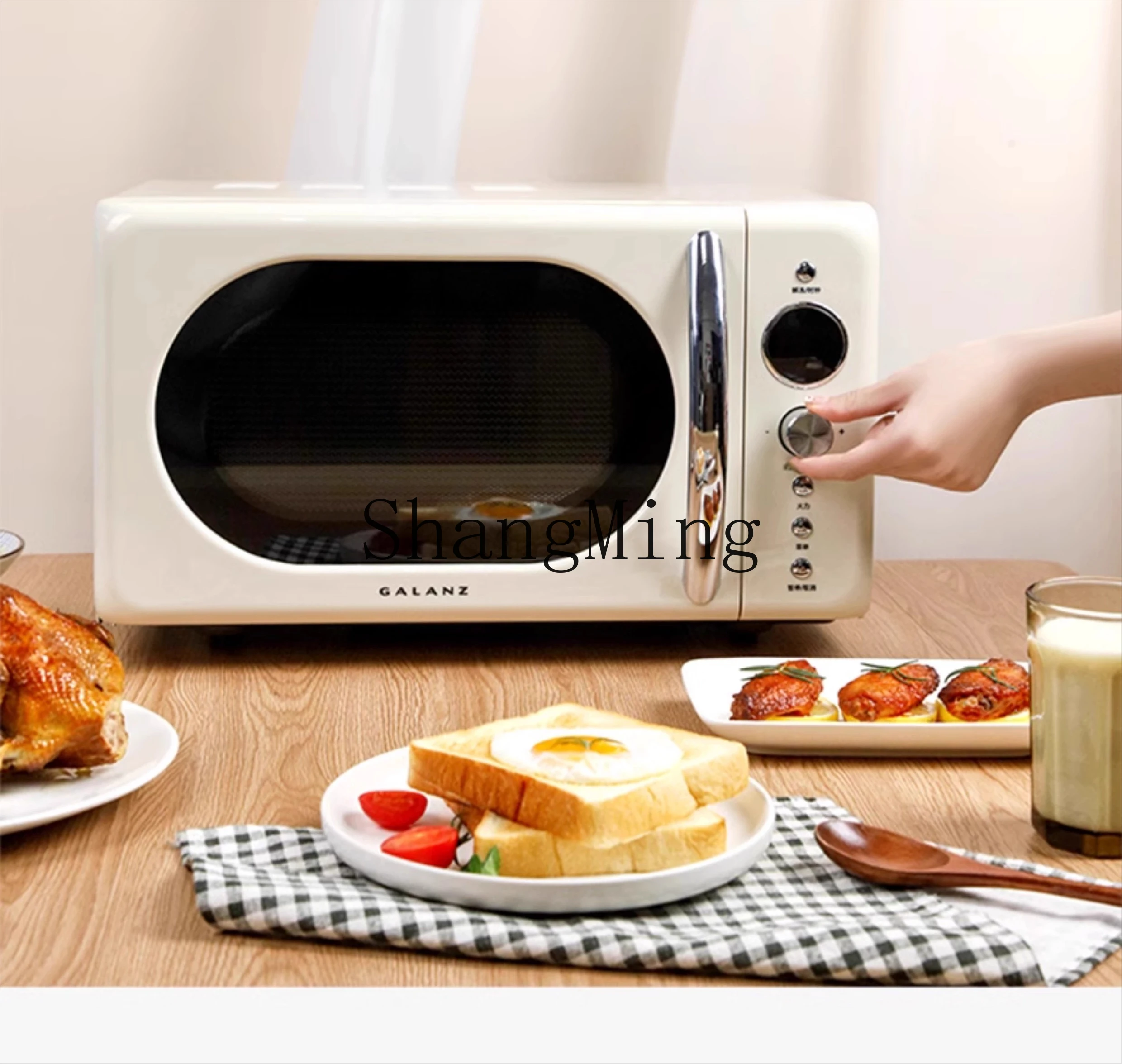 ZYY ретро-микроволновая печь, плоская, 20 литров, маленькая, мини-домашняя, умная микропаровая печь