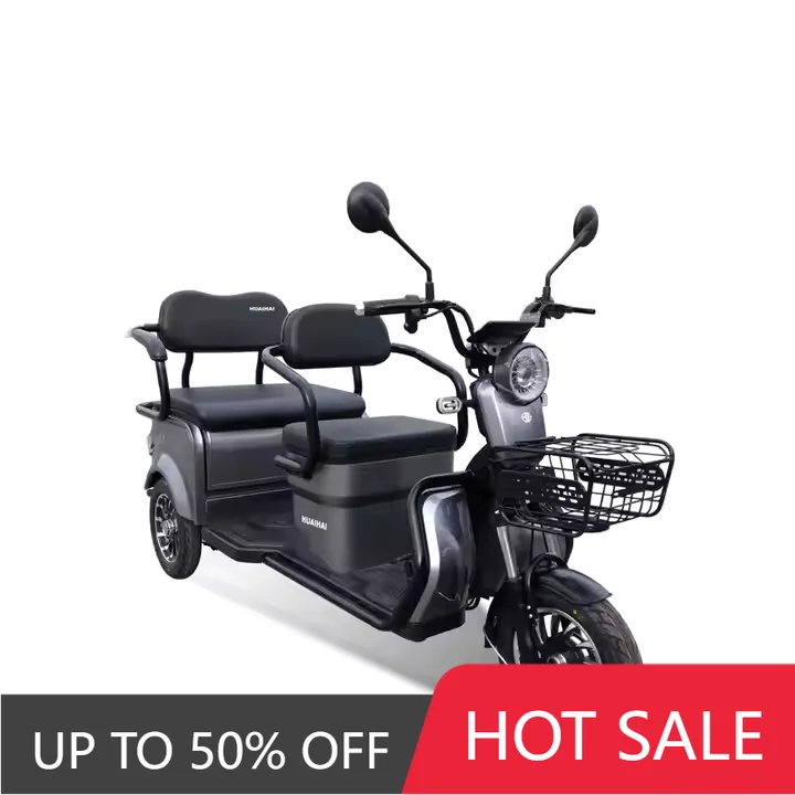QQW Factory popular adult   motorcycle passenger electric 3-wheel bicycle tricycle