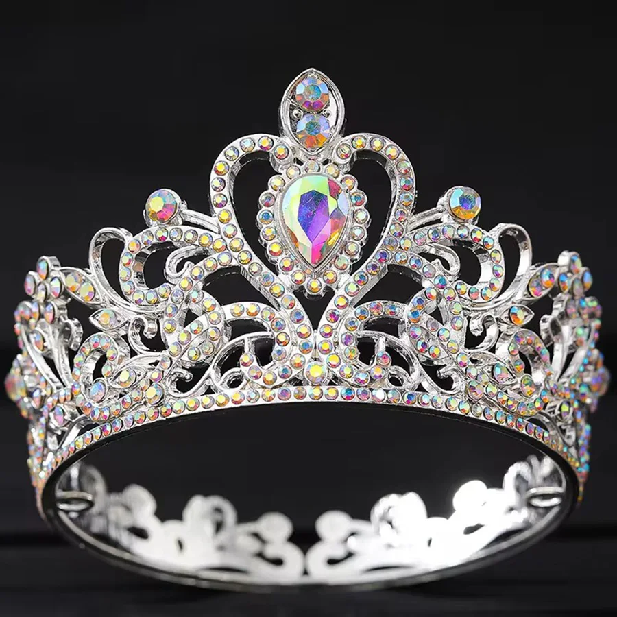 Baroque round Diadem Bridal Wedding Dress Crown Royal Queen King Tiaras Jewelry Accessory for Special Occasions