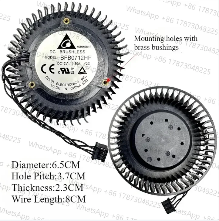 For GTX460 480 580 Public Zotye GTX680 670 Graphics Fan, Turbo Fan BFB0712HF