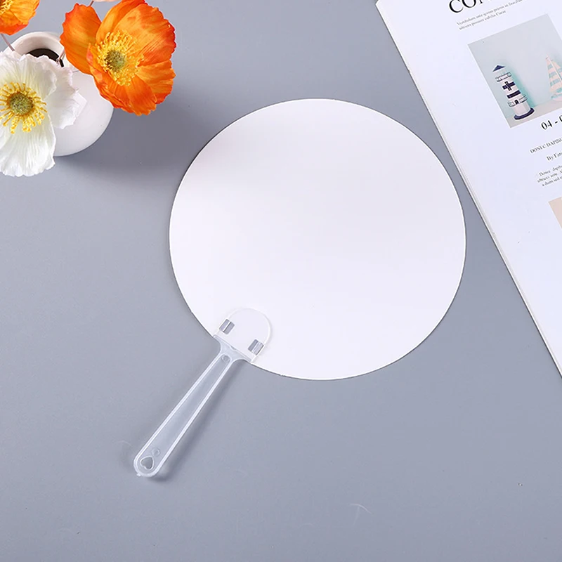 10 éventails ronds vierges pour DIY, éventails chinois pour performance scénique, décoration murale, pour artisanat DIY, éventails à graffiter soi-même