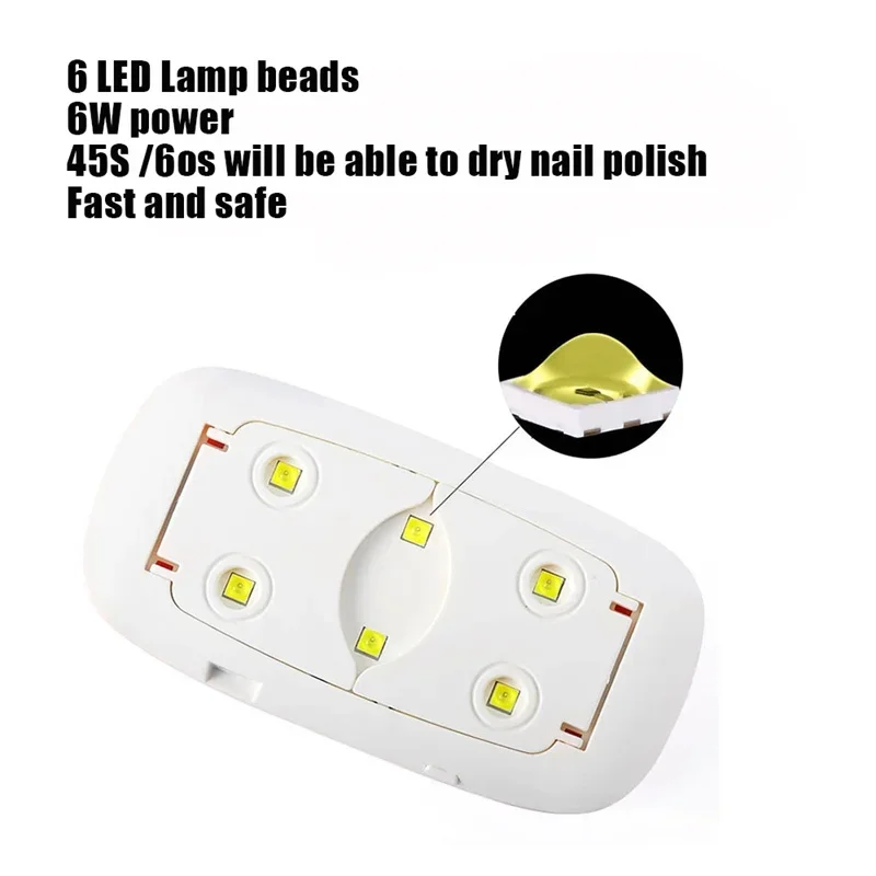 2023 New MINI UV LED Nail Dryer Sunmini Portable Usb Gel Nail Cure Polish Dryer 45s/60s Timer Setting DC 5V Nail Art Light