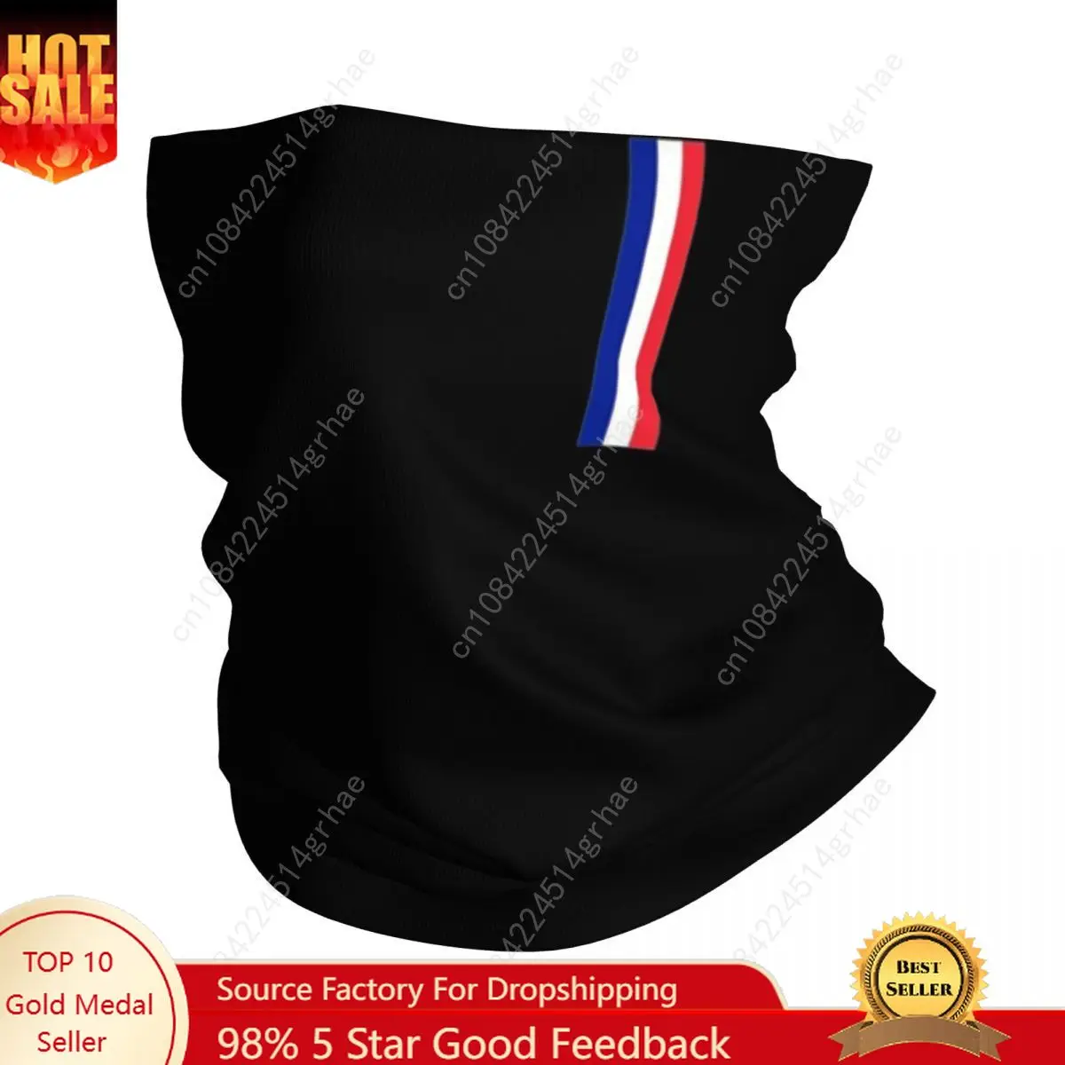 

Flag Of France End Bandana Neck Gaiter Printed Flag French France Flag Mask Scarf Multi-use Headband Running Unisex Adult
