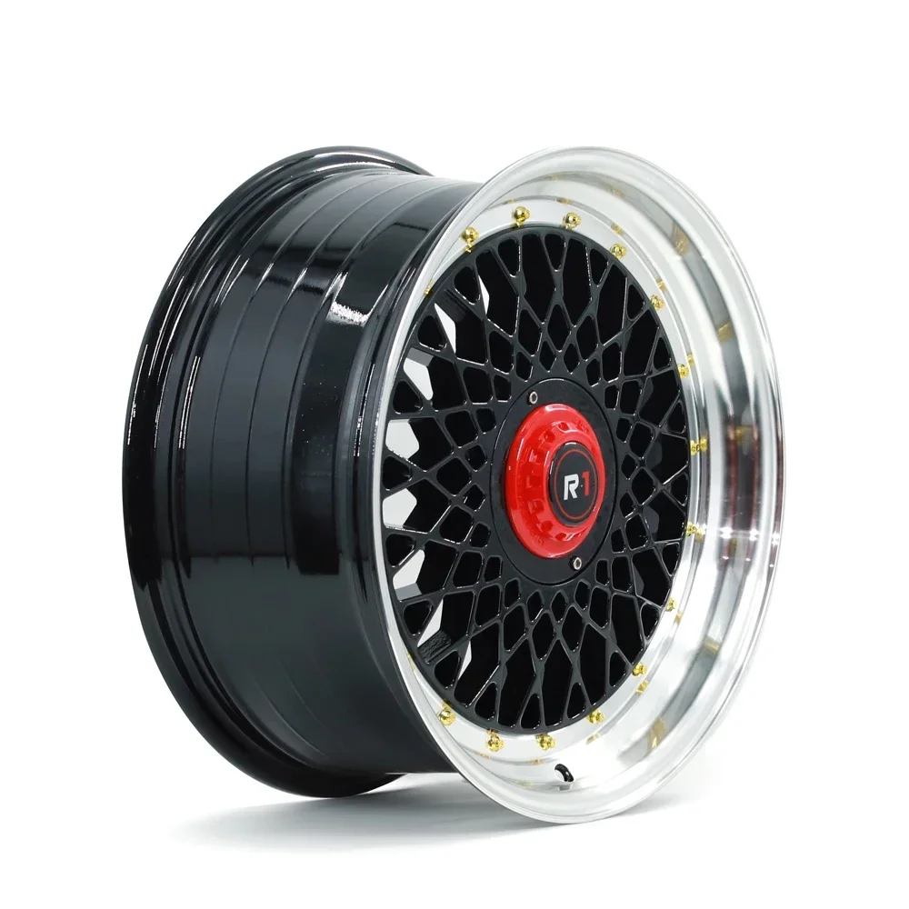 

#s Flow Formed 2024 DX163 15x8.0 17x8.0 Inch 4 5 8 10 holes Deep Dish Design Passenger Car Alloy Wheels Rims with Rivets Mesh St