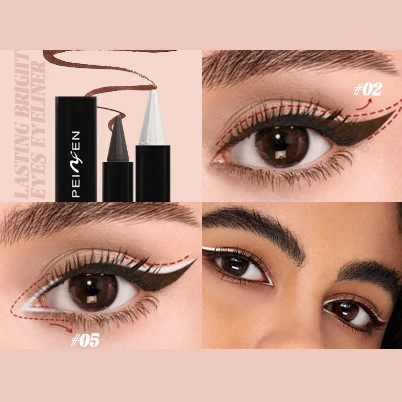 Mattes Schnelltrocknendes Eyeliner-Set, Langanhaltender Wasserfester Eyeliner für Augen-Make-up