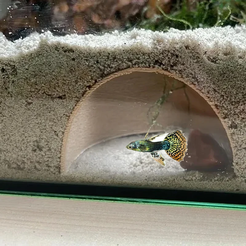 1PC Aquarium cave Fish tank underground hiding cave For Aquatic Pets To Breed, Play AndRest Fish Tank Ornaments