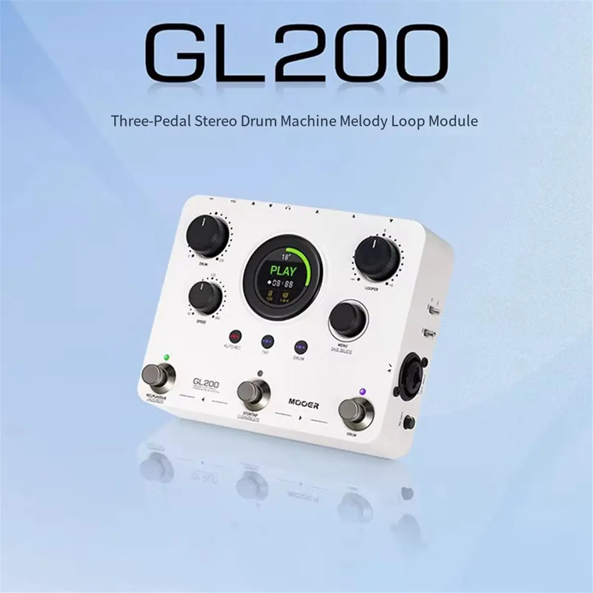 A61P Mooer GL200 Guitar Groove Loop Series Phrase & Drum Station
