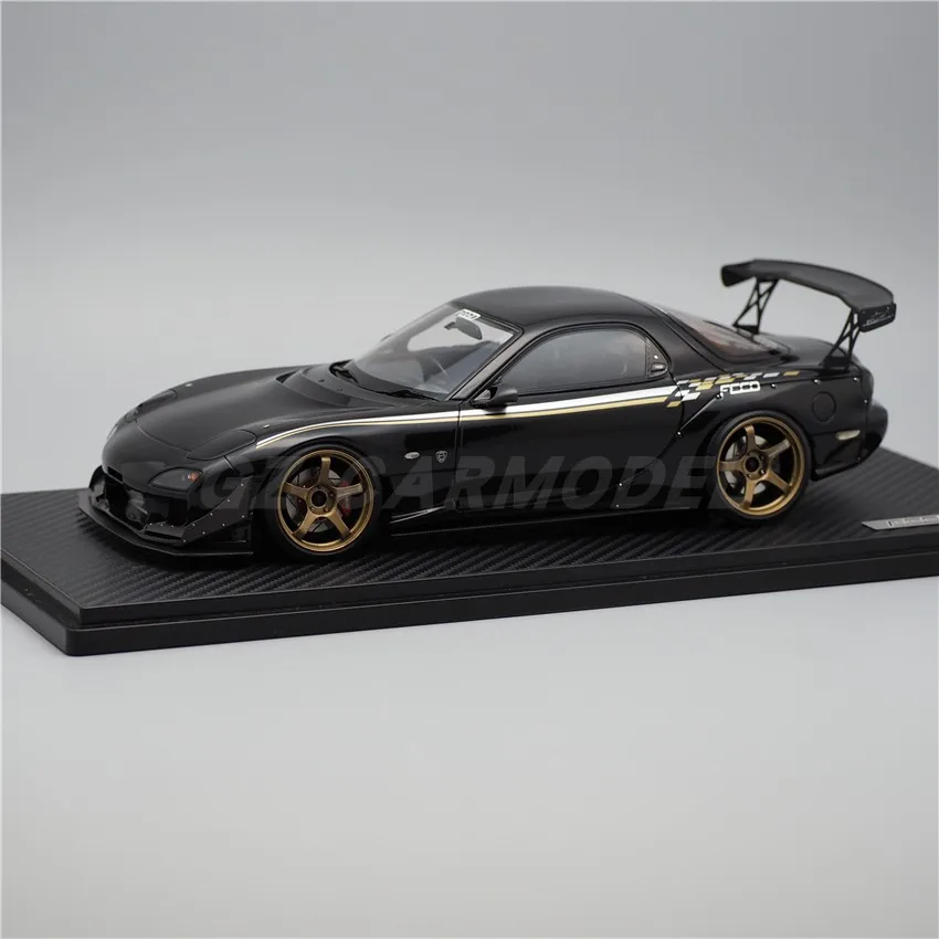 

IG 1:18 FEED RX7 FD3S Black ADVAN GT JDM Simulation Limited Edition Resin Metal Static Car Model Toy Gift