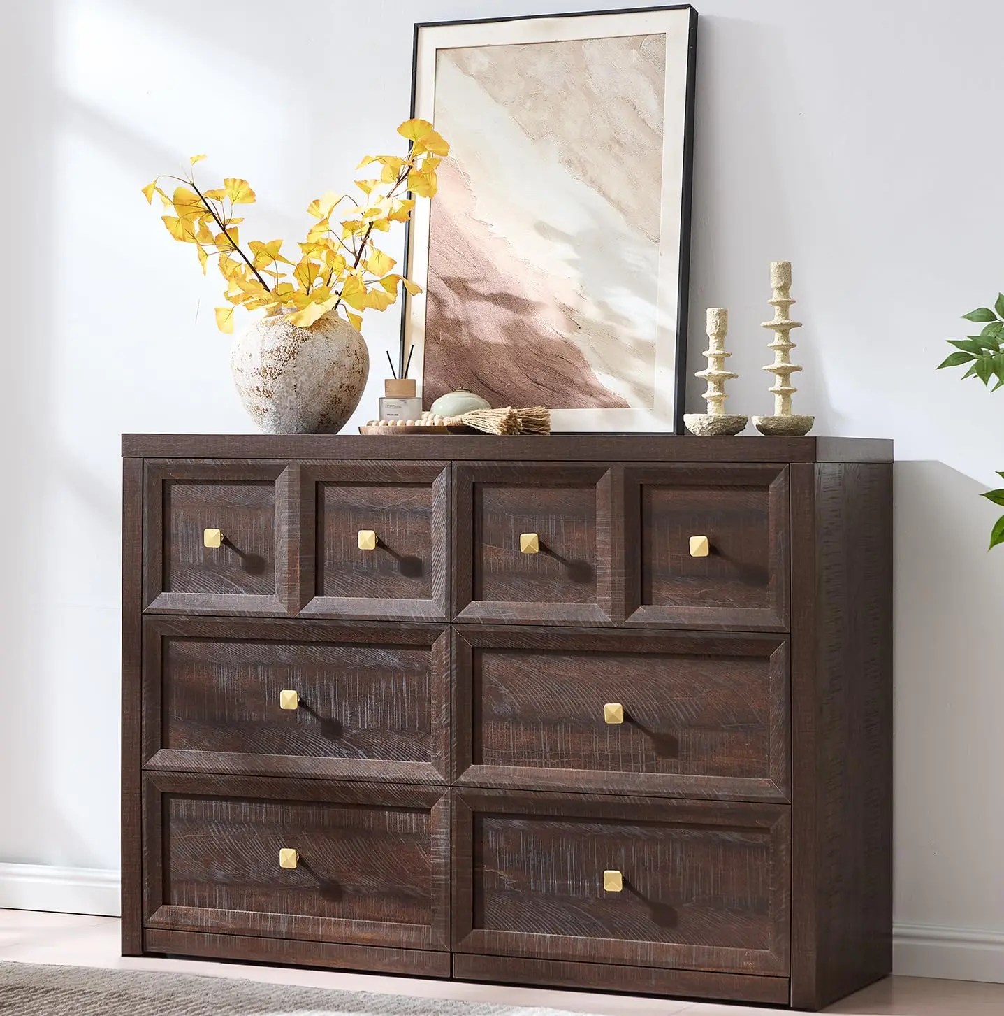 6 Drawers Dresser for Bedroom-46.5