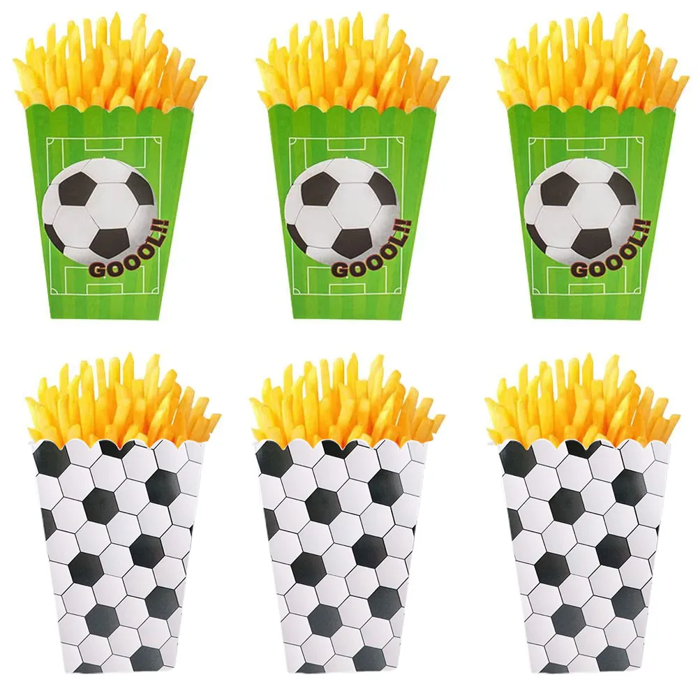 Caixas de pipoca de futebol tema festa de futebol decoração festa de aniversário favor caixas de tratamento de pipoca suprimentos de festa de carnaval