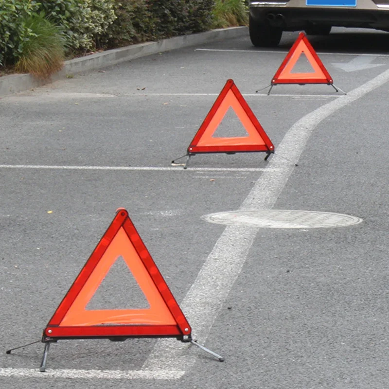 

Складной предупреждающий треугольник, автомобильный аварийный полом, предупреждающий треугольник, красный светоотражающий дорожный предупредительный знак для ночной дороги