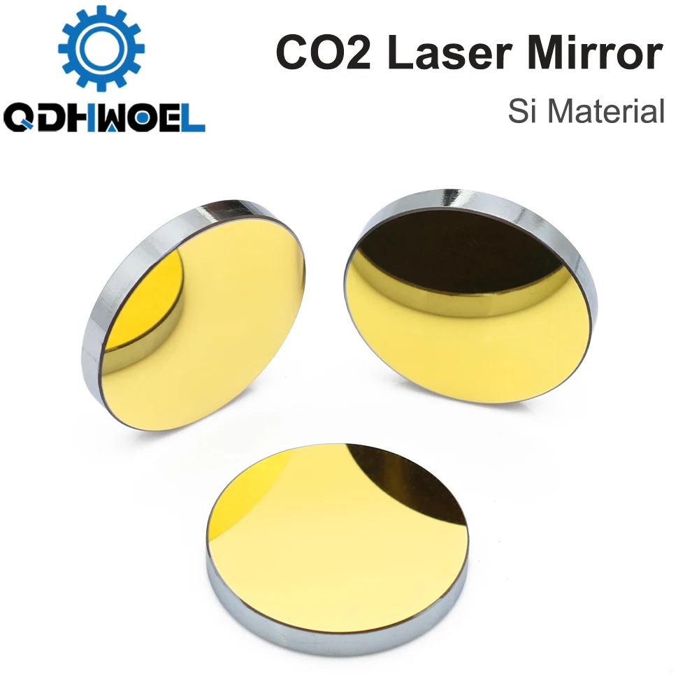 Imagem -04 - Qdhwoel-espelhos Reflexivos de Silicone Banhado a Ouro Gravador a Laser Co2 Dia19 20 25 30 38.1 mm de Diâmetro Pcs por Lote