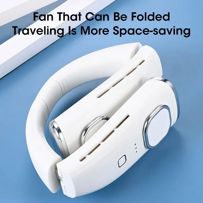 

Hands Free Bladeless Neck Fan 4000mAh USB Rechargeable Portable Personal Cooling for Outdoor Travel Sports Gym