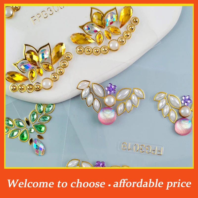 #1pc New Sexy Face Tattoo Stickers Colorful Glitter Crystal Party Face Decal 3d Self-Adhesive Rhinestones Face Jewel Sliders