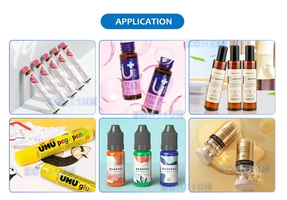 ZONESUN ZS-TB801D Semi-Auto Small Diameter Cylinder Labeling Machine Round Tube Lip Balm Lipstick Spray Bottle Sticker Labeler