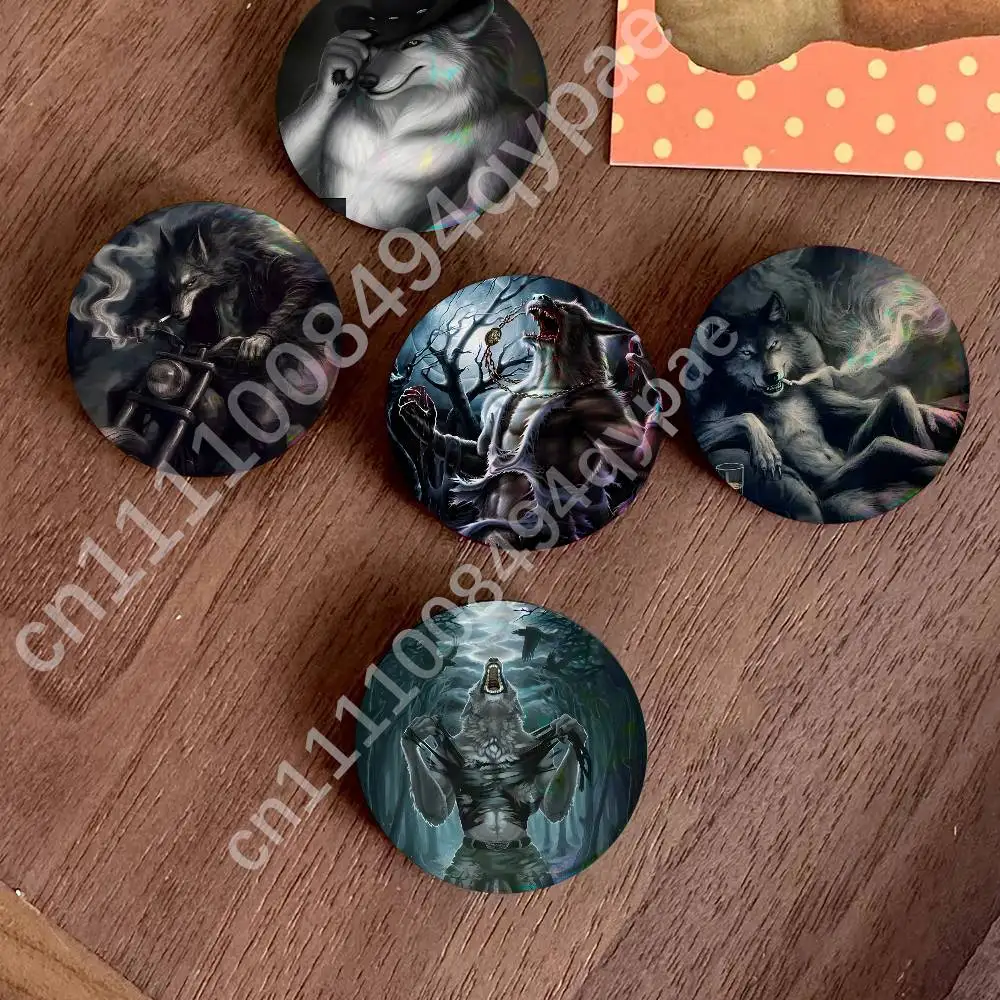 S-Sigma Wolf Alpha Button Pin Single Pack Anime Merch for Ita Bags Badge Collectible Buttons