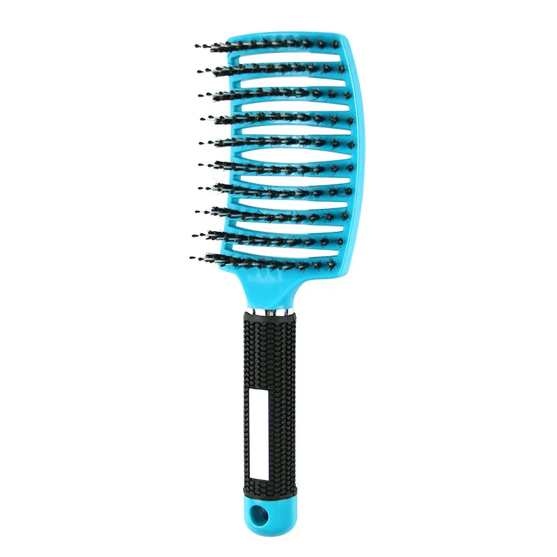 Bristle&Nylon Hair Brush Girls Hair Scalp Massage Comb Women Wet Curly Detangle Hair Brush for Salon Hairdressing Styling Tool