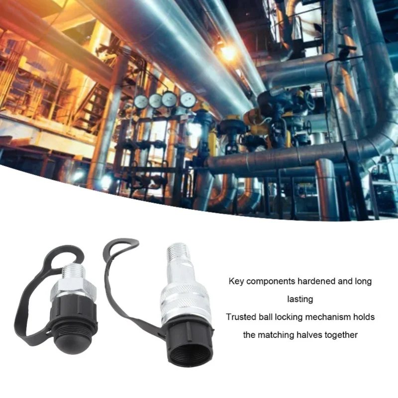 Hydraulic Quick Connect Coupling M16x1.5 Male Female Cr Plated Steel Coupler For High Pressure Hose With Check Valve