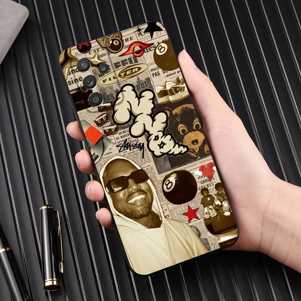 Funny K-Kanye Phone Case For Samsung Galaxy A13,A21s,A22,A31,A32,A52,A53,A71,A80,A91 Soft Black Phone Cover