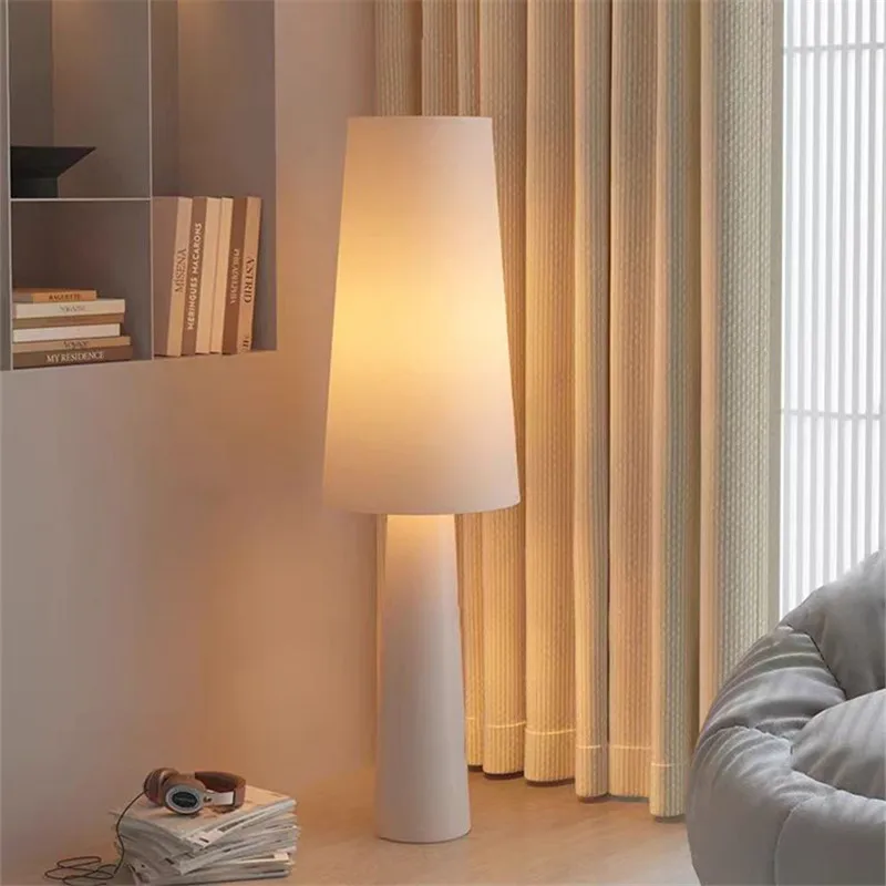 wabi sabi branco tecido cogumelo permanente led lampada de assoalho cabeceira luz ambiente sala sofa canto home decor 01