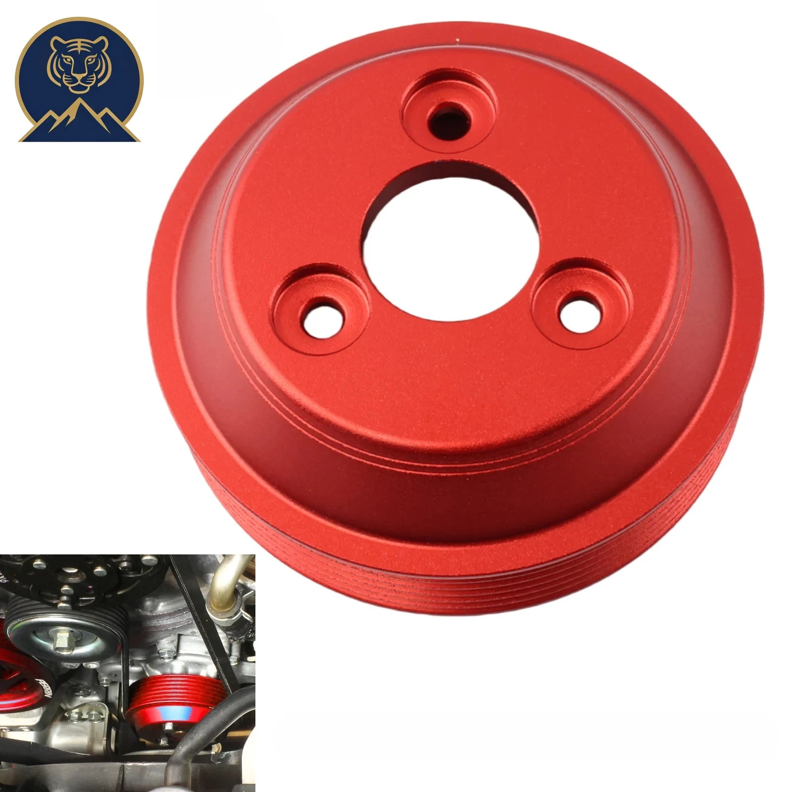 Lightweight Billet Aluminum Water Pump Pulley for Subaru BRZ ZD8 2022-2023 Toyota GR86 ZN8 2022-2025