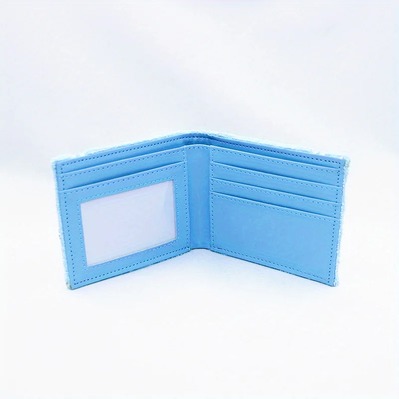 محفظة عصرية مطرزة من قماش المنشفة، حامل بطاقة الهوية الشخصية المصممة