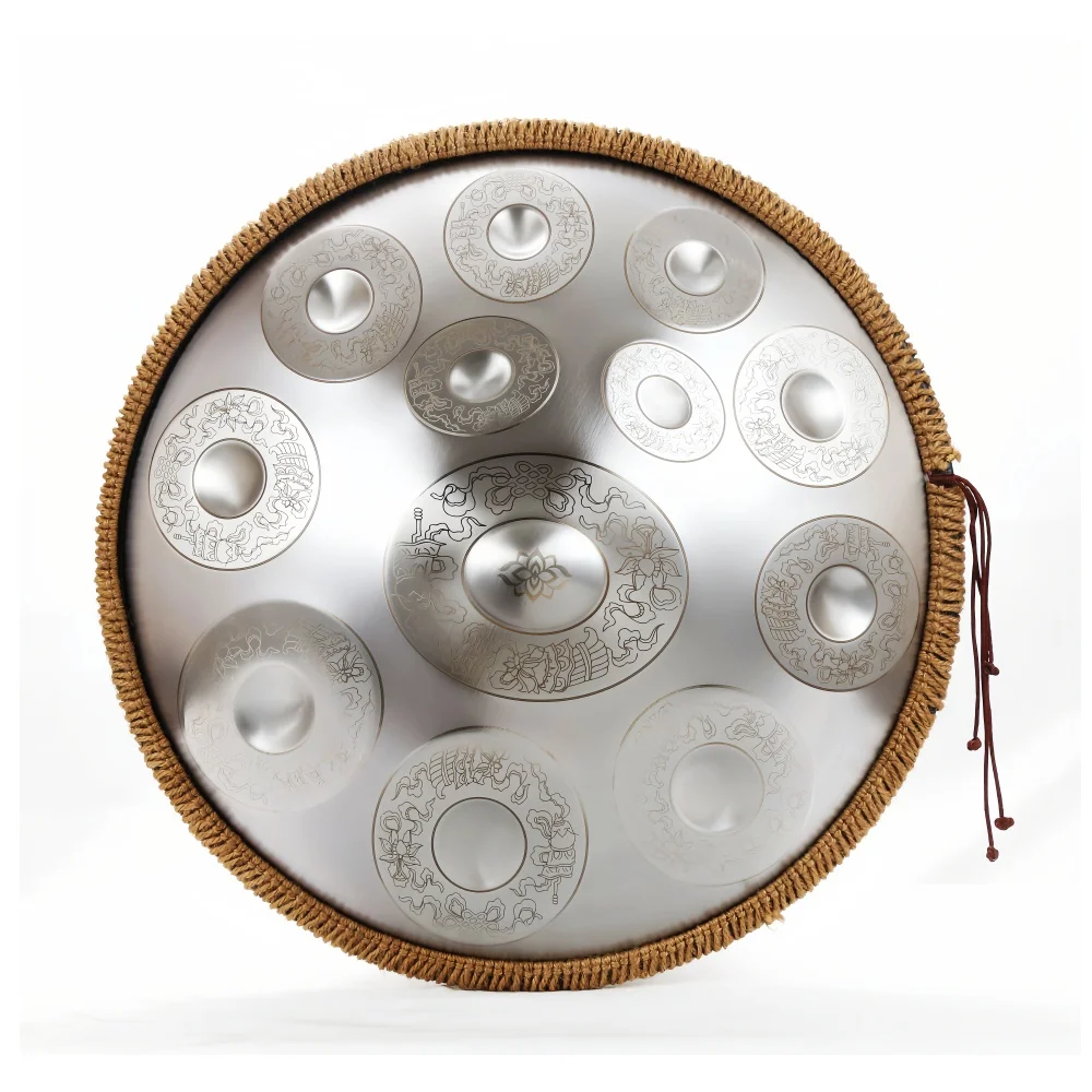 

T-21 22 Inch Stainless Steel Handpan Beginner Tongue Drum with 12 Notes Custom Logo D Minor Kurd Hand Pan Drum