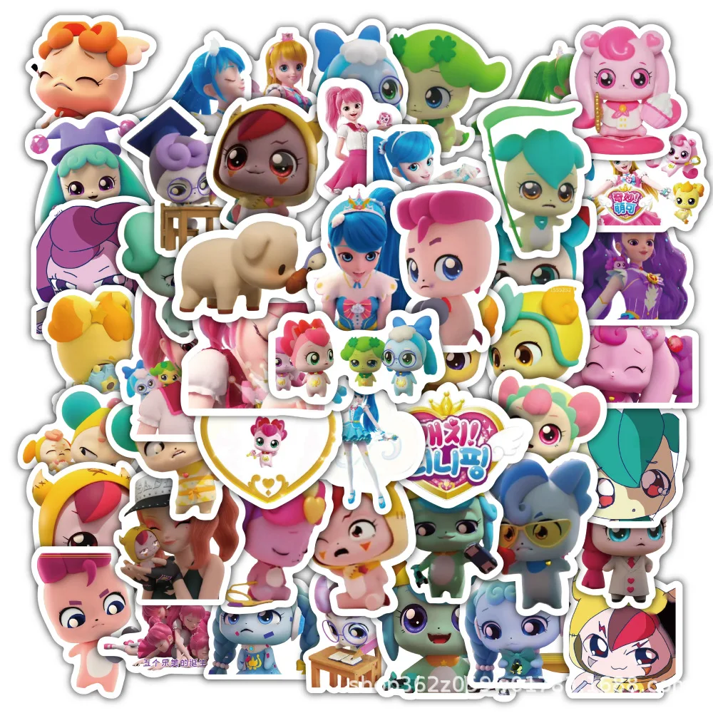 60pcs Cartoon Catch！Teenieping Cute Stickers Decoration DIY Notebook Skateboard Laptop Phone Bike Wall Decals DIY Kids Funny Toy