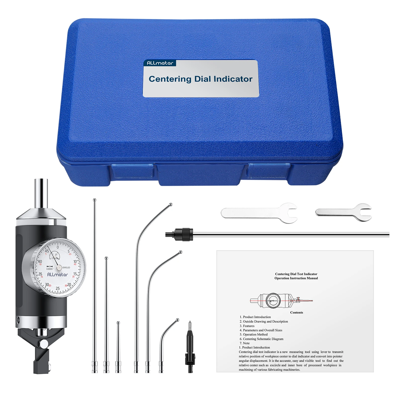Test del quadrante dell'utensile di allineamento del tornio dell'indicatore della fresatrice di precisione del calibro di centraggio coassiale da 0.0005".