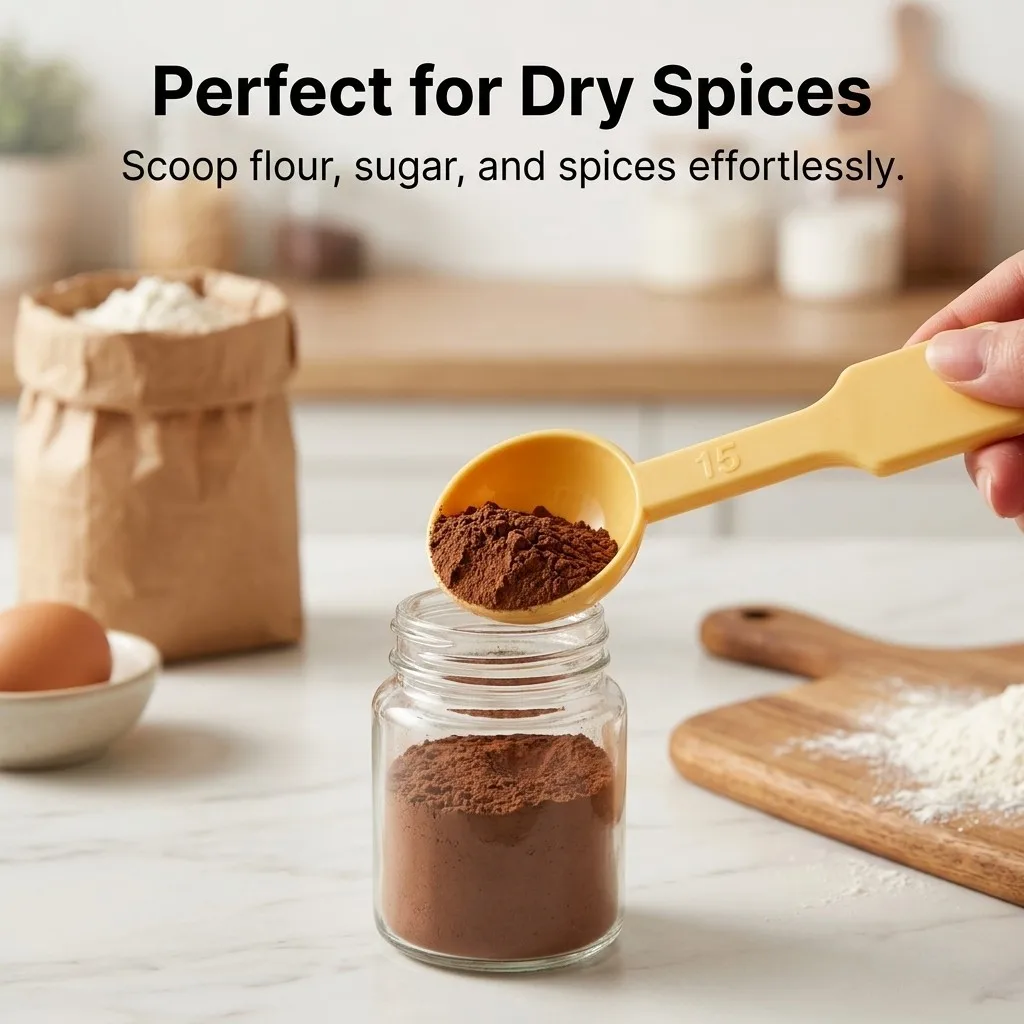 6pcs/set Plastic Coffee Spoon Multi-functional Coffee Bean Measuring Spoon Reusable Kitchen Measure Spoon For Sugar Salt Coffee