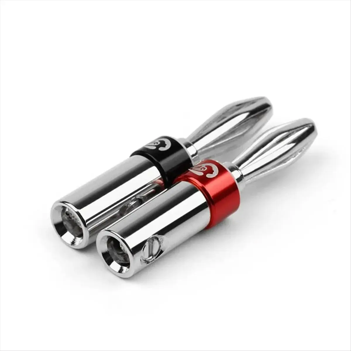 SWXF 4PCS Audio Banana Plug Connector Audio Jack Bananas Speaker Terminal for 4mm Binding Post Double Lock