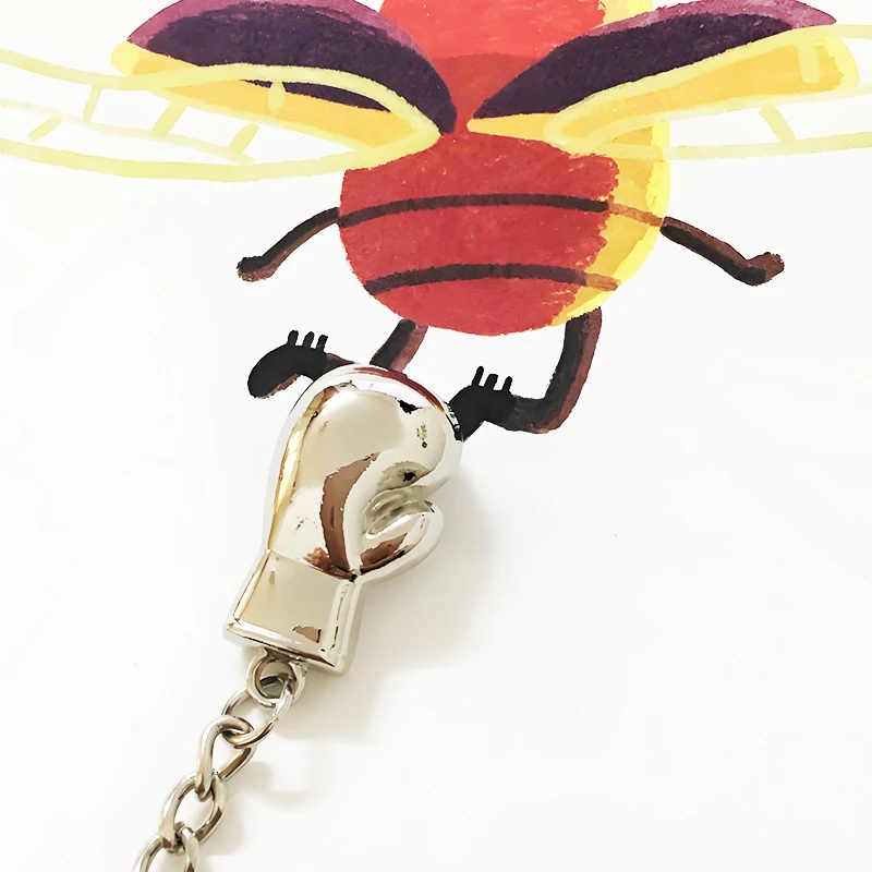 Hot Men Boxing Gloves Pendant Keychain 3D Metal Boxer Movement Fighting Jewelry Car Keyring Club Match Gift Souvenir