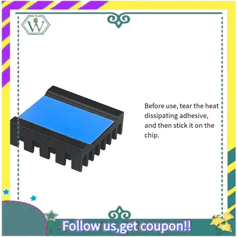 

NEW For Raspberry Pi 5 Heatsink CPU Fitting Design With Adhesive Backing Chip Thermal Conductivity Cooling Heat Sink Set