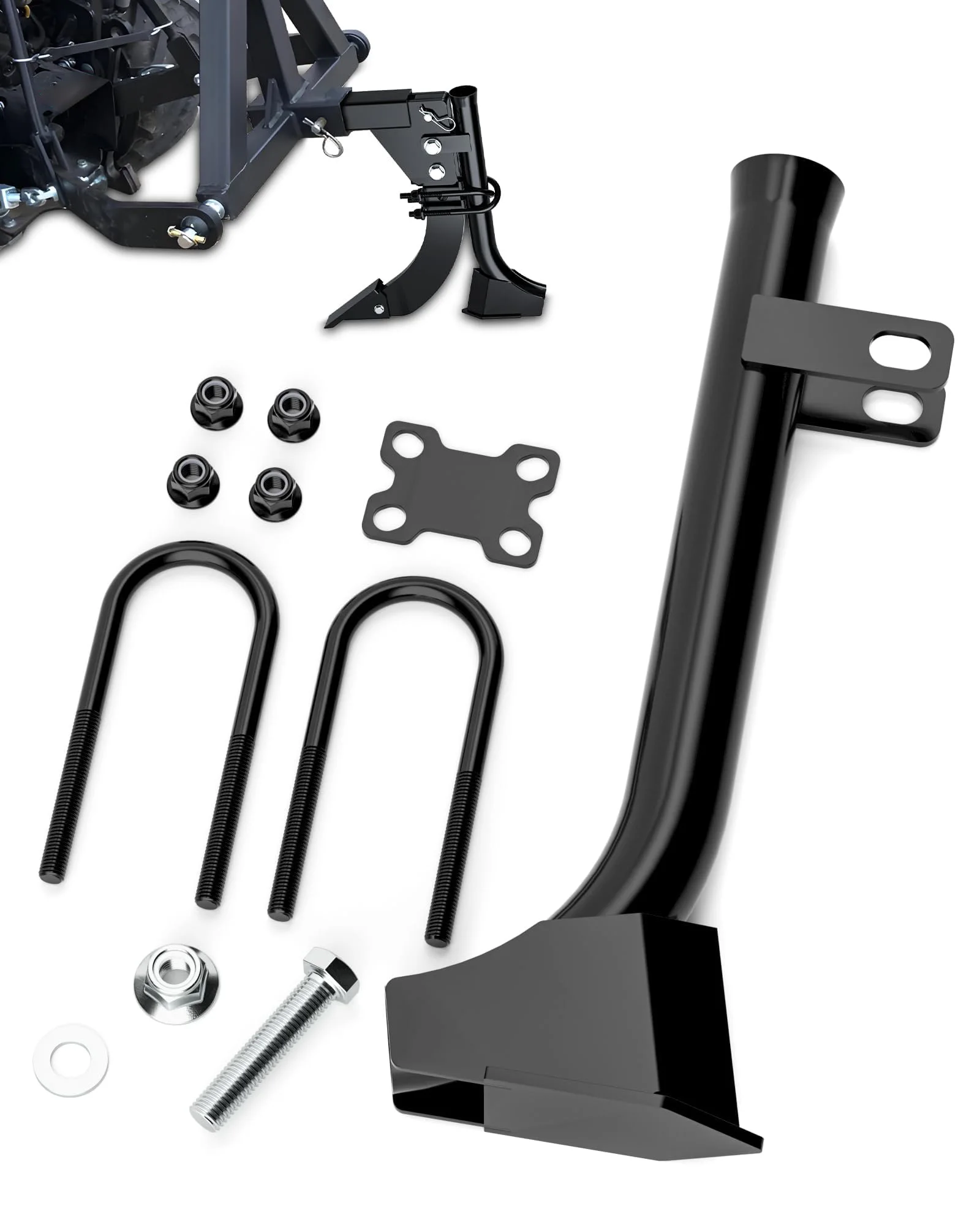 Alloy Steel Powder Coated Pipe Layer Attachment for Hitch-Mounted Ripper Trencher ATV/UTV/Tractor 3-Point Hitch Light   Max